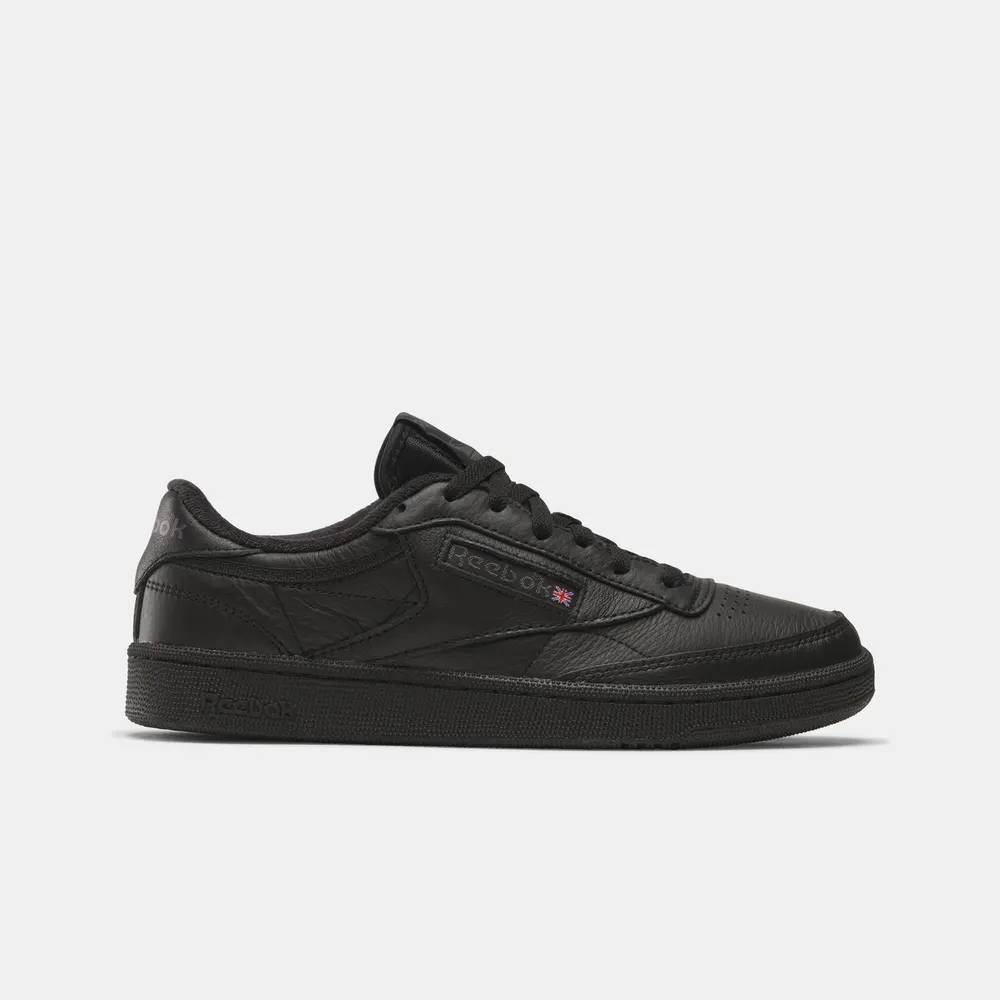 Reebok Men's Club C 85 Low-Top Trainers in Triple Black – Footwear