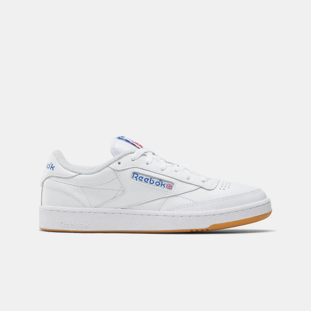 Reebok Men's Club C 85 Low-Top Trainers in White/Gum – Footwear