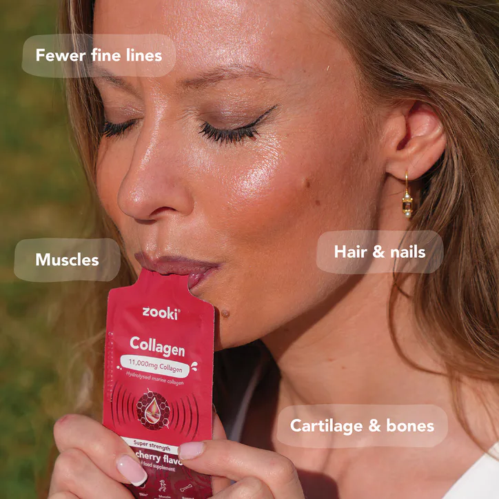 Zooki Super Strength Marine Collagen 11,000mg Sour Cherry Flavour 90 Sachets Bundle, additional product view 3