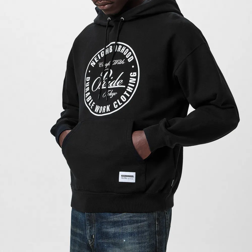 Neighborhood Men's Neighbourhood Classic Pull Over Hoodie in Black, additional product view 2