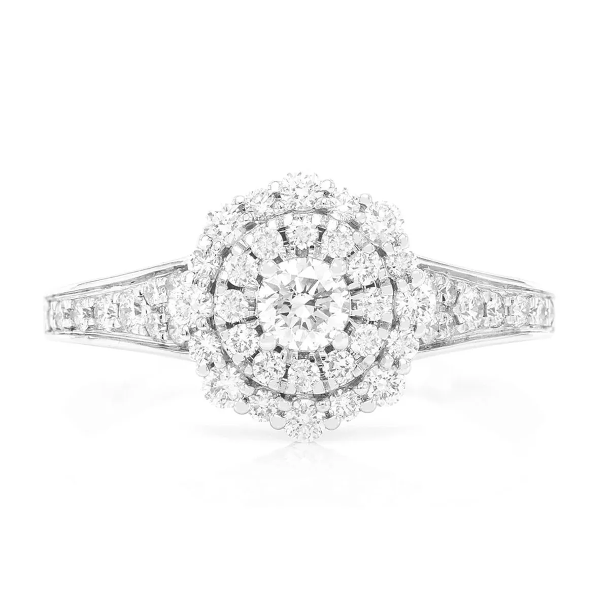 For Him Fancy Double Halo Diamond Ring in White Gold / Lab Grown Diamond – Ring