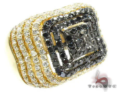 RINA - For Him FACTORY Castle Moat Diamond with Yellow Gold Ring 26321 in Rose Gold / 5 – Ring