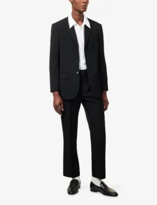 THE ROW Tim Straight-Leg Wool Trousers detail 2