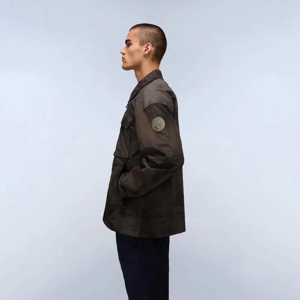 Napapijri Men's Vajolet Two-Way Zip Overshirt detail 2