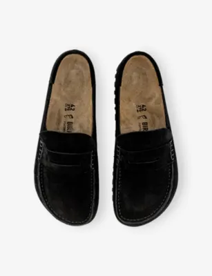 BIRKENSTOCK Naples Wrapped Suede Clogs - EUR 43.5 / 9.5 UK MEN in BLACK, additional product view 2
