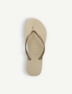 HAVAIANAS Logo-embellished rubber flip-flops detail 2