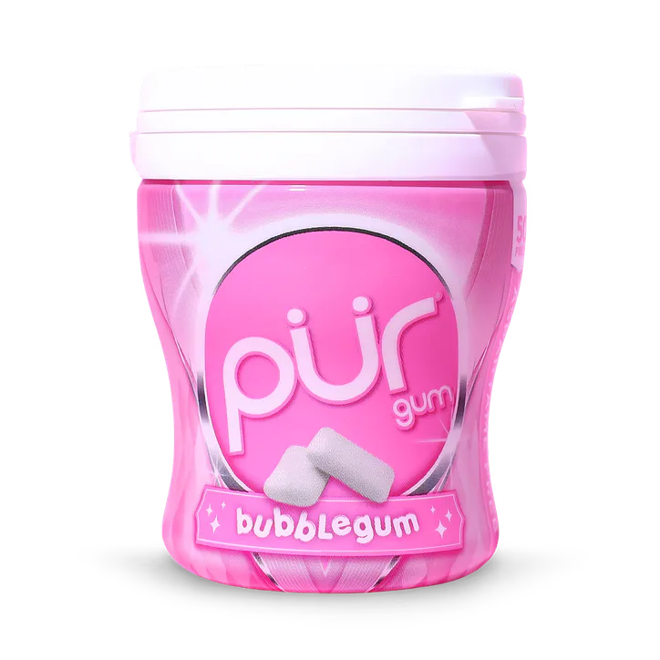 PUR Bubblegum Gum 4 x 70g Shaker Cups, additional product view 2