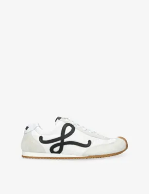 LOEWE Ballet Runner 2.0 Leather Low-Top Trainers - EUR 42 / 8 UK MEN in WHITE/COMB – Mens | Trainers | Lace up trainers