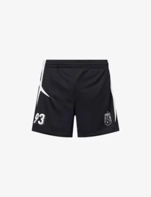 REPRESENT WC Star Football Woven Shorts in JET BLACK – Mens | Trousers & shorts | Shorts