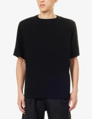 RICK OWENS Brad Short-Sleeve Cotton T-shirt detail 3