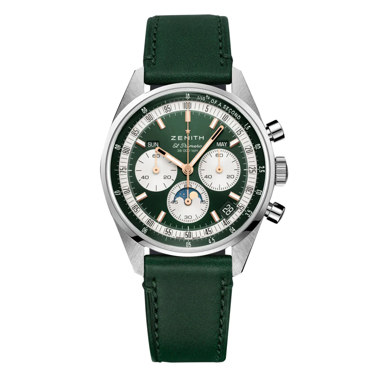 Zenith Chronomaster Original 38mm Mens Watch Green