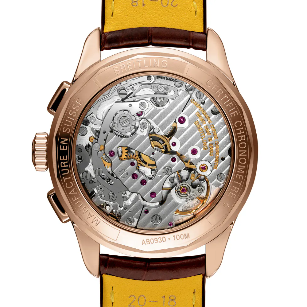 Breitling Premier B09 Chronograph 40 18k Red Gold Watch detail 2