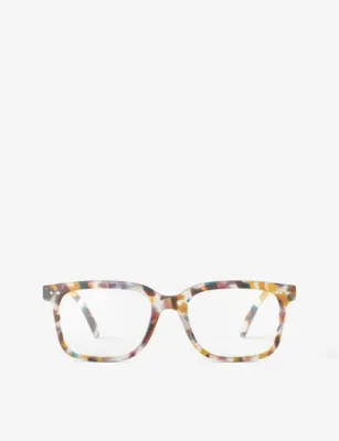 IZIPIZI #L square-framed blue tortoise reading glasses - NAVY - +1 in NAVY, additional product view 3