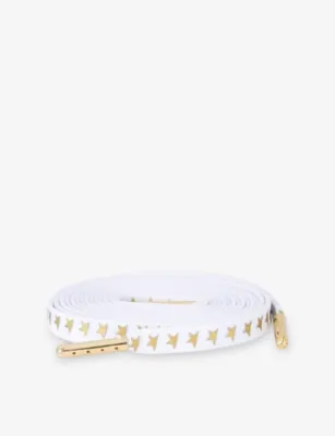 GOLDEN GOOSE Metallic Star Print Cotton-Blend Shoe Laces - S