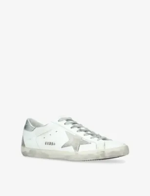 GOLDEN GOOSE Superstar Leather Low-Top Trainers in WHITE/OTH, additional product view 3