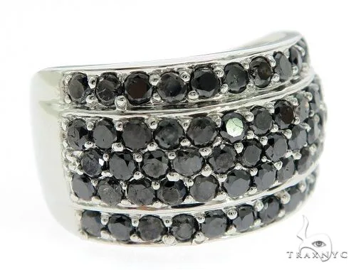 RINA - For Him FACTORY 14K White Gold Black Diamond Band 64144 in Rose Gold / 10.5 – Ring