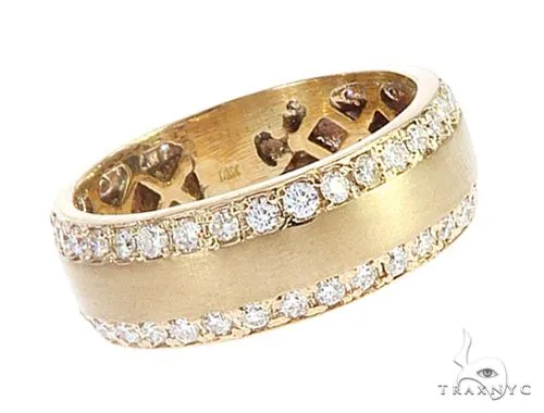 RINA - For Him FACTORY 14k Yellow Gold Diamond Ring Wedding Band 65070 in Rose Gold / 8 – Ring
