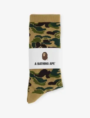A BATHING APE Camo Crew Knit Socks