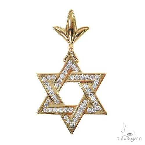 RINA - For Him FACTORY Star Of David Diamond Pendant Large 69556 in Rose Gold – Pendant