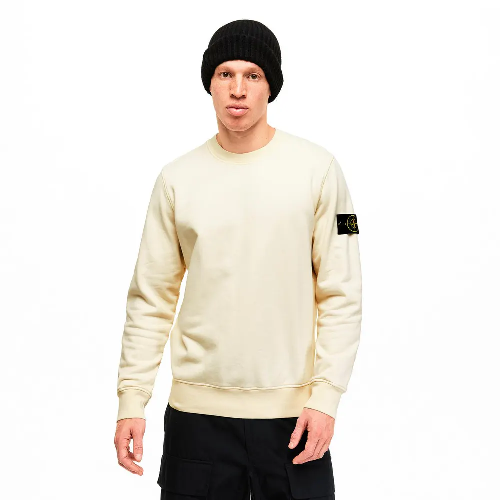 Stone Island Men's Fleece Crew Sweatshirt detail 3