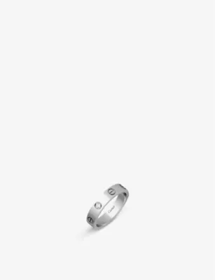 CARTIER Mini LOVE 18ct white gold and 1 diamond wedding band - 55mm detail 2