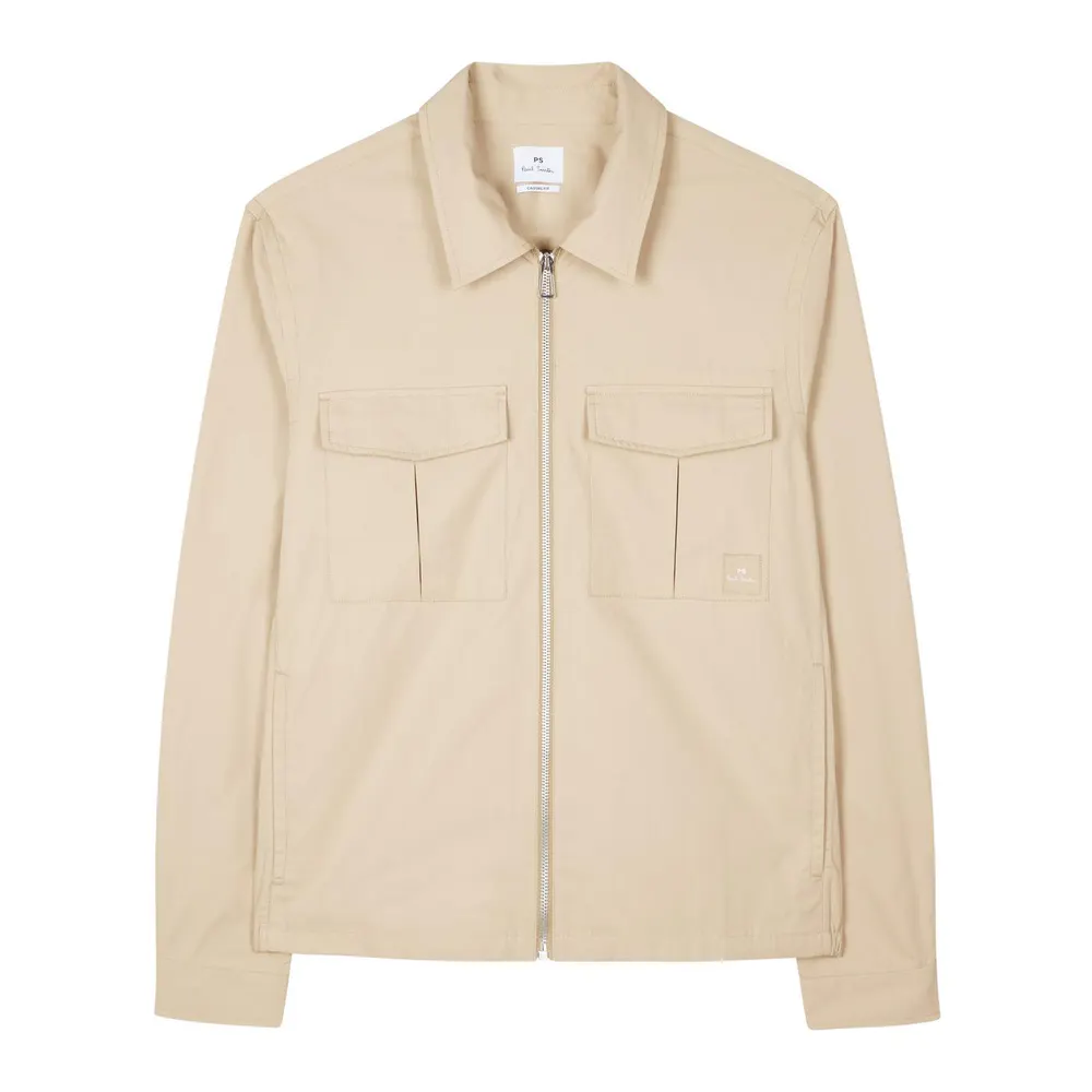 PS Paul Smith Men's Cotton Zip Long Sleeve Overshirt