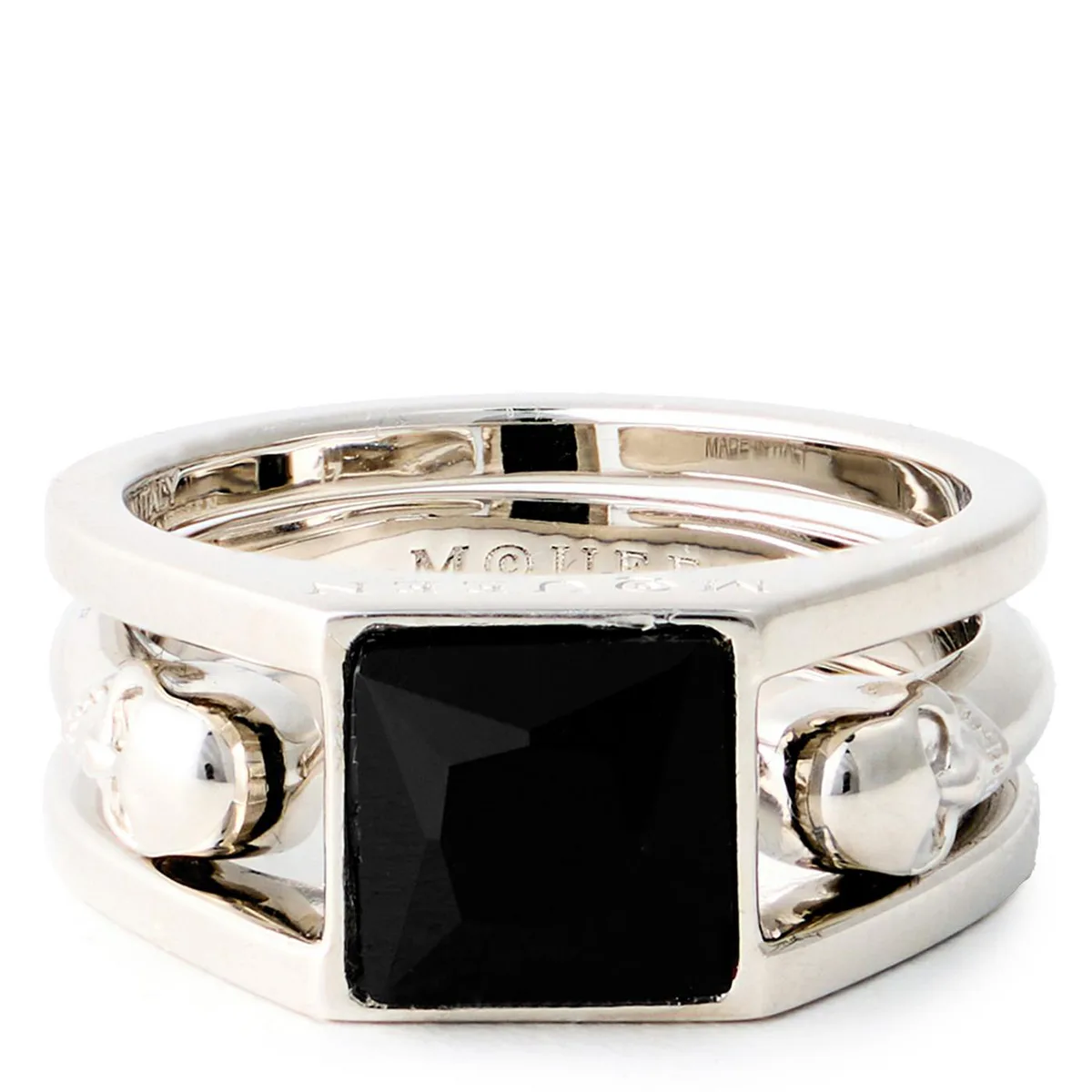 Alexander McQueen Men's Alex Twin Skull Signet Ring