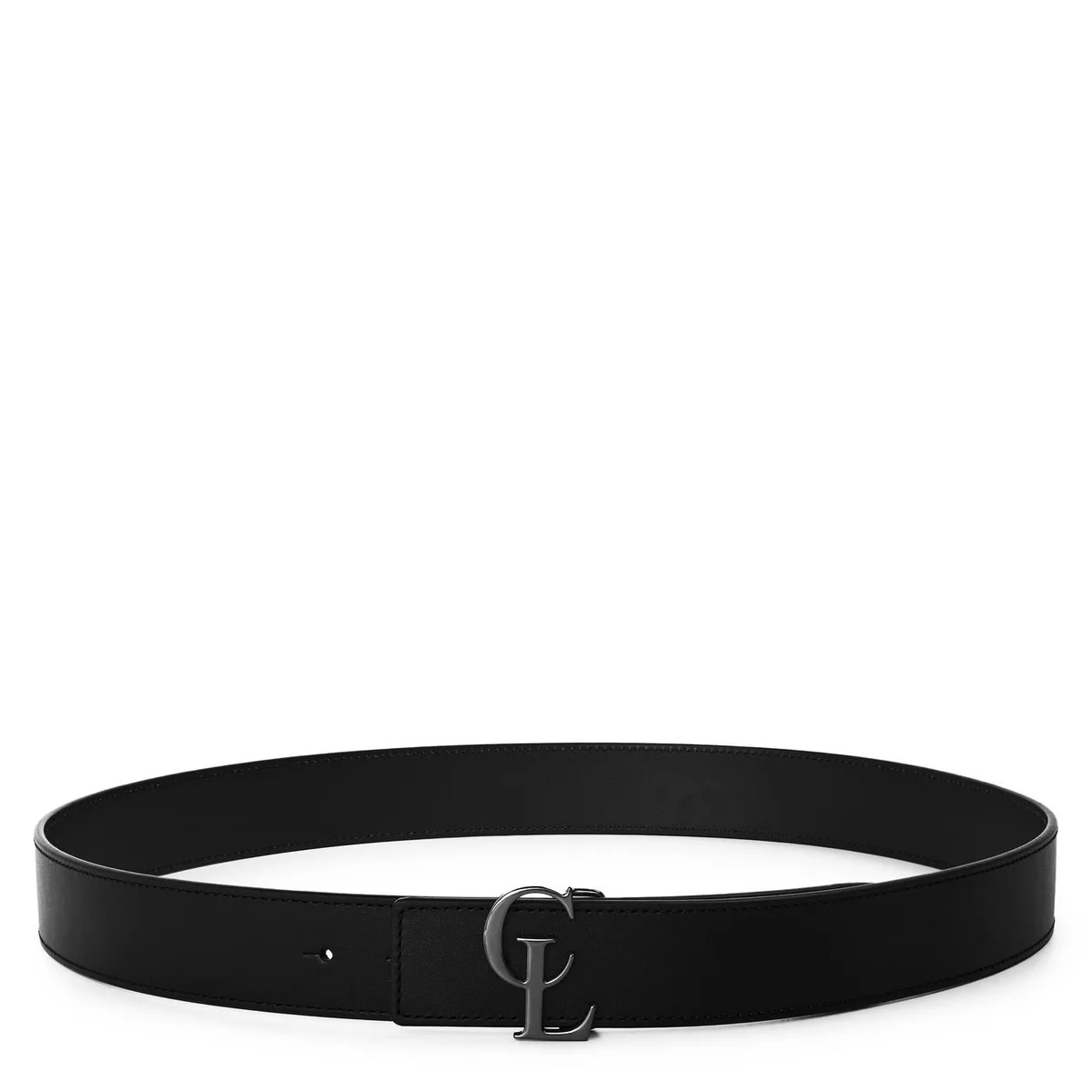 Christian Louboutin Chr CL Rev Belt 35MM Sn64 in Black Café Gun – Accessories