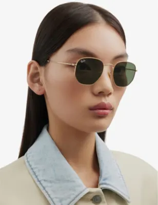 RAY-BAN RB3548 hexagonal-frame sunglasses detail 2