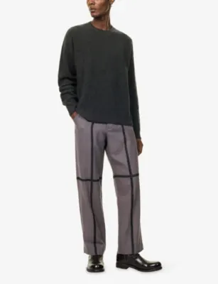 UMA WANG Ribbed Cashmere Jumper in GREY GREEN, additional product view 2