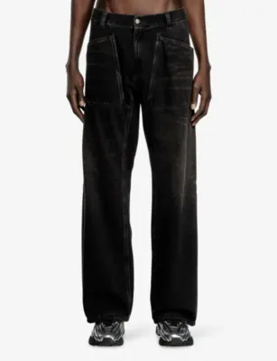 DIESEL D-Zeta Relaxed-Fit Denim Jeans detail 3