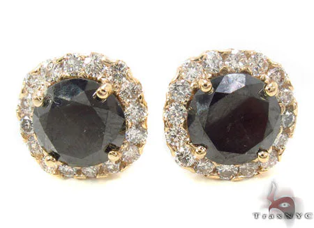 RINA - For Him FACTORY Heiress Black Diamond Earrings 2 33435 in Rose Gold – Earrings