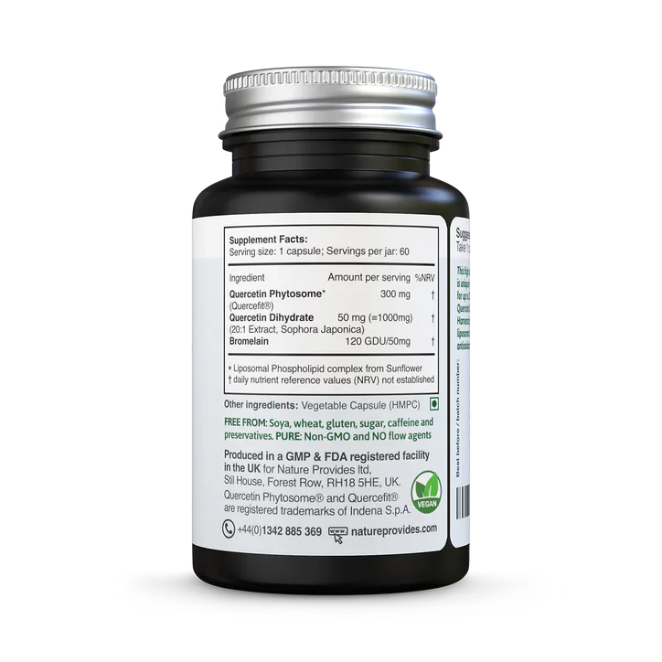 Nature Provides Quercetin Phytosome® Complex (1,300mg) + Bromelain 60 Capsules detail 2