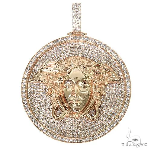 RINA - For Him CUSTOM Custom Made Diamond Medusa Pendant 67386 in Rose Gold – Pendant