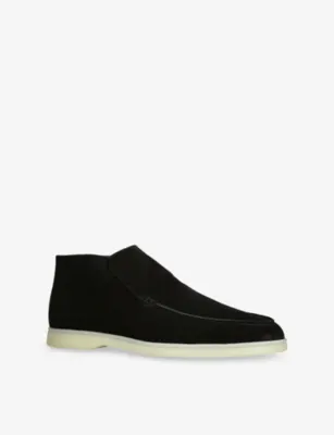 AURELIEN City Suede Loafers - EUR 43 / 9 UK MEN in BLACK, additional product view 3