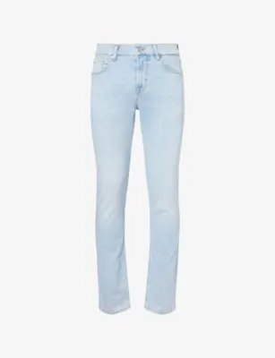 7 FOR ALL MANKIND Slimmy Tapered Brand-Patch Stretch-Denim Jeans