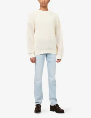 7 FOR ALL MANKIND Slimmy Tapered Brand-Patch Stretch-Denim Jeans detail 2