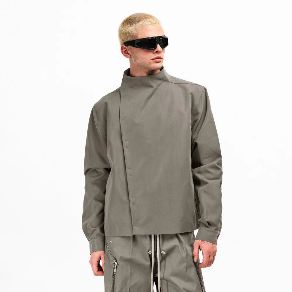 Rick Owens Men's LPM Harrington Jacket in Dust, additional product view 3
