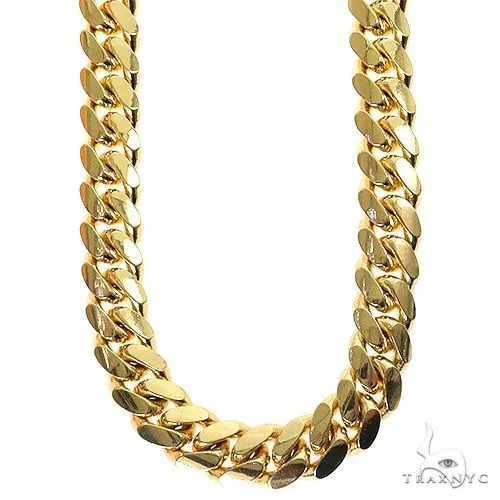 JALGAS - MIAMI CUBAN LINK Miami Cuban Chain 14k Yellow Gold 36 Inches 9mm 46580 in Yellow / 36 Inches – Chain