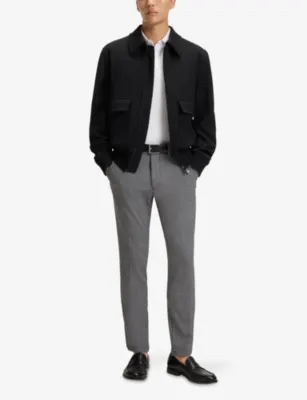 BOSS Tailored Slim-Fit Woven Trousers - 34/32 in BLACK, additional product view 2