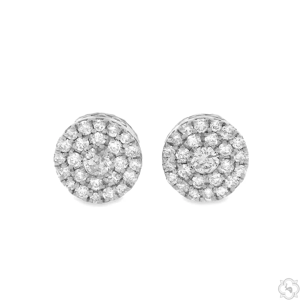 ANNA - CONSCIOUS DIAMONDS 14K Gold Diamond Cluster Earrings 65957 in White Gold – Earrings