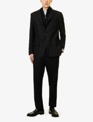 CORNELIANI Bib Single-Breasted Wool And Silk Blazer detail 2