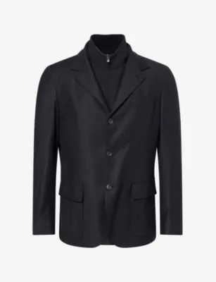 CORNELIANI Bib Single-Breasted Wool And Silk Blazer