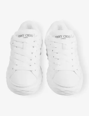 JIMMY CHOO Diamond Maxi M Quilted Leather Trainers - EUR 40 / 6 UK MEN in V WHITE, additional product view 2