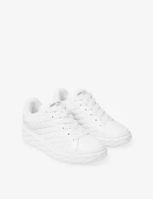 JIMMY CHOO Diamond Maxi M Quilted Leather Trainers - EUR 40 / 6 UK MEN in V WHITE, additional product view 3