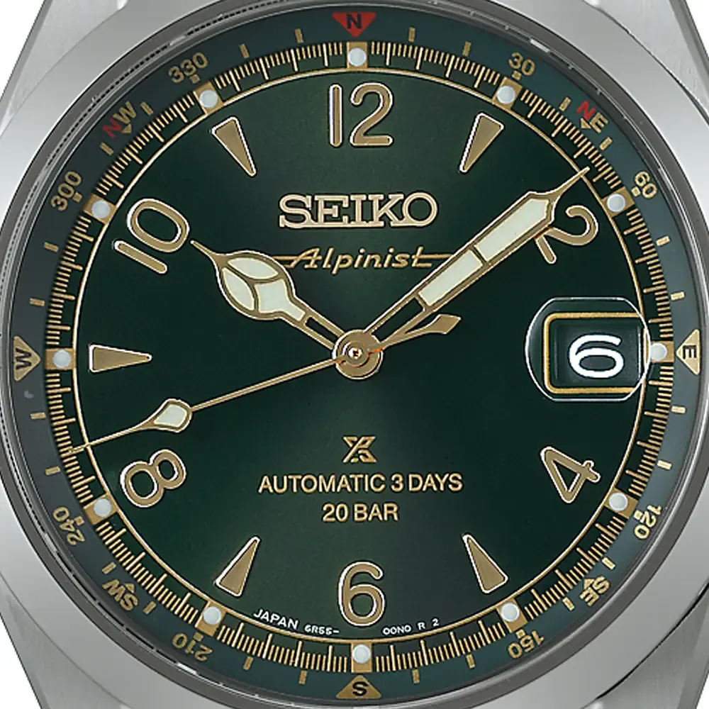 Seiko Prospex Prospex Alpinist 39.5mm Mens Watch Classic Pine Green detail 2