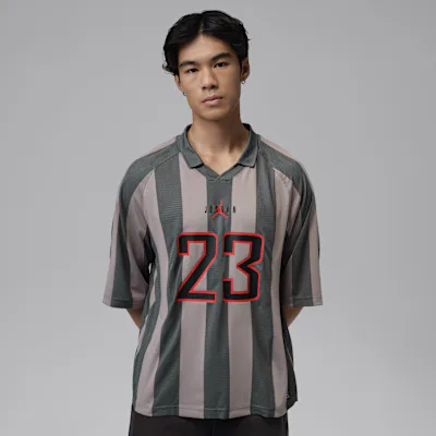 Jordan Brooklyn Men's Terrace Top - Enigma Stone/Iron Grey/University Red in Enigma Stone/Iron Grey/University Red – Nike men's and unisex