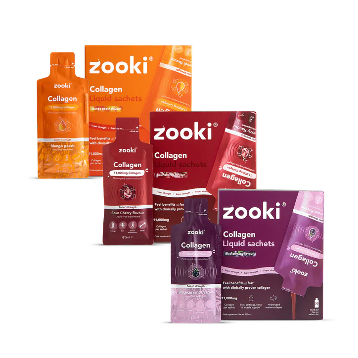 Zooki Super Strength Marine Collagen 11,000mg Mixed Flavours 90 Sachets Bundle