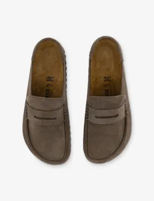 BIRKENSTOCK Naples Wrapped Suede Clogs - EUR 40 / 6 UK MEN in CONCRETE GRAY, additional product view 2