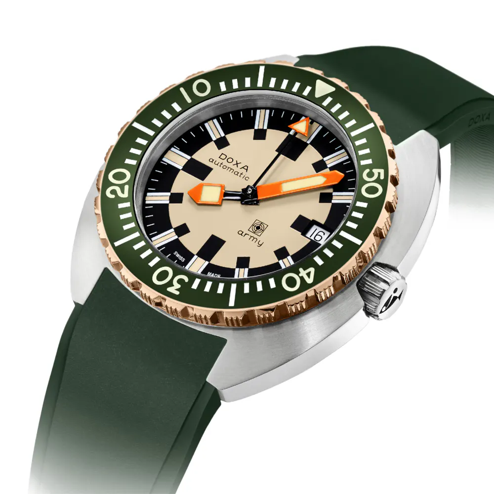 DOXA Army 42.5mm Mens Watch Beige in Beige, additional product view 2